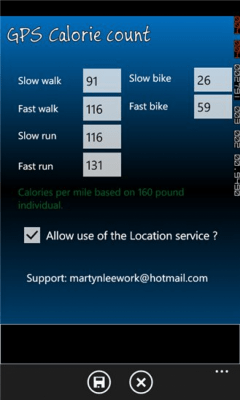 Скриншот приложения GPS Calorie Count FREE - №2