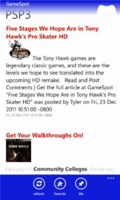 Скриншот приложения GameNews RSS - №3