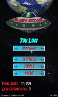 Скриншот приложения Alien Attack - №2