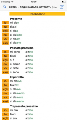 Скриншот приложения Verbi Italiani - №7