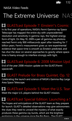 Скриншот приложения NASA Video Feeds - №3