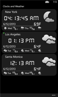 Скриншот приложения Clocks and Weather - №1