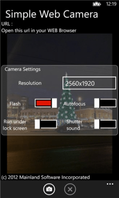 Скриншот приложения Simple Web Camera - №1