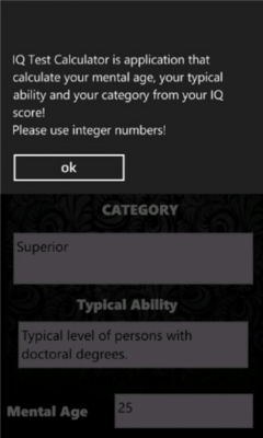 Скриншот приложения IQ Test Calculator - №4