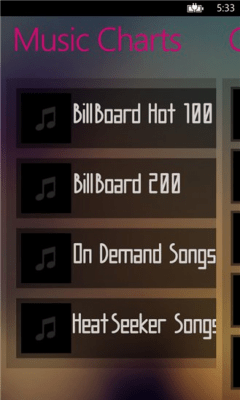 Скриншот приложения Music Charts - №1