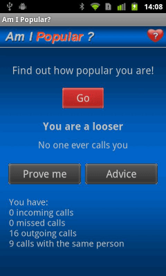 Скриншот приложения Am I Popular? - №1