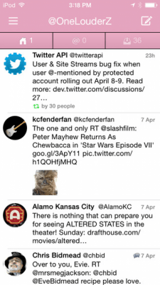 Скриншот приложения TweetCaster PINK for Twitter - №5