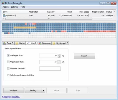 Скриншот приложения Defraggler Portable - №4