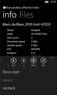 Скриншот приложения uTorrent Remote - №3