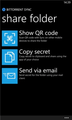 Скриншот приложения BitTorrent Sync - №3