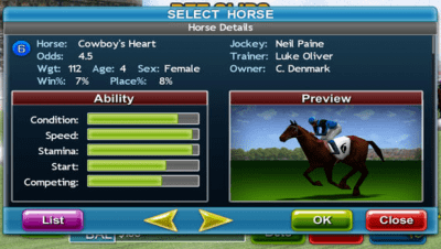 Скриншот приложения Virtual Horse Racing 3D Lite - №4