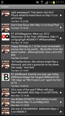 Скриншот приложения Rihanna Unofficial! - №2