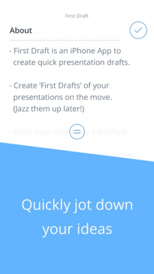Скриншот приложения First Draft - Create Presentations On The Go! - №2
