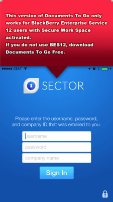 Скриншот приложения Documents To Go - for BES12 - №6