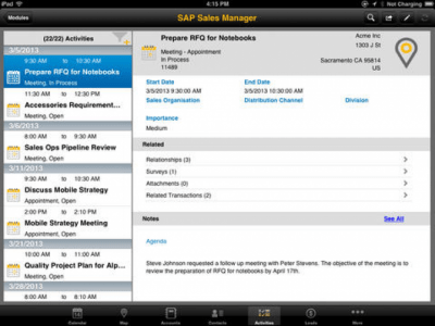 Скриншот приложения SAP Sales Manager - №4