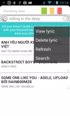 Скриншот приложения Lyric Search - №1