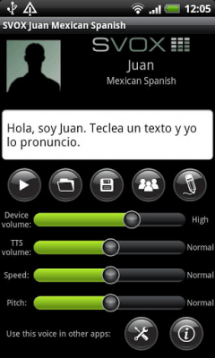 Скриншот приложения SVOX Mex. Spanish Juan Trial - №2