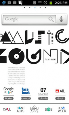 Скриншот приложения Typo White GOLauncher EX Theme - №3