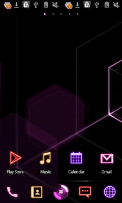 Скриншот приложения Cyber Pink GOLauncher EX Theme - №4