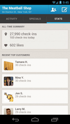 Скриншот приложения Foursquare for Business - №2