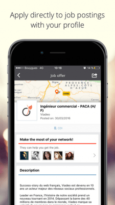 Скриншот приложения Viadeo – Develop your professional network - №3