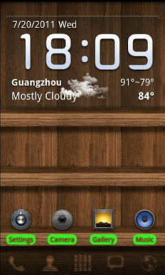 Скриншот приложения Wood Theme GO Launcher EX - №1