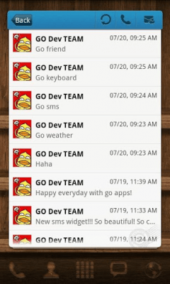 Скриншот приложения Wood Theme GO Launcher EX - №4