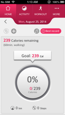 Скриншот приложения LG Fitness - №3