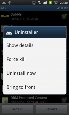 Скриншот приложения Android Task Killer Free - №2