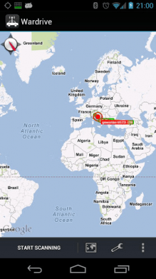 Скриншот приложения Wardrive (Android 4+) - №1