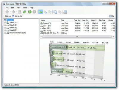 Скриншот приложения O&O DiskStat - №1