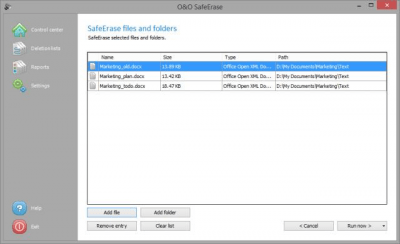 Скриншот приложения O&O SafeErase Professional Edition - №3