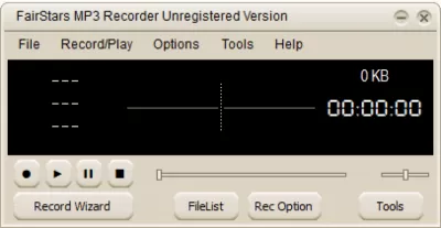 Скриншот приложения FairStars MP3 Recorder - №1