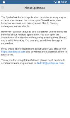 Скриншот приложения SpiderOakONE - №2