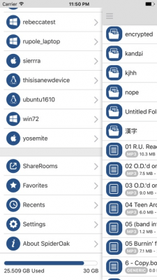 Скриншот приложения SpiderOakONE - №7