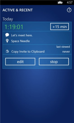 Скриншот приложения Glympse - №8