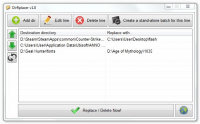 Скриншот приложения DirRplacer - №1
