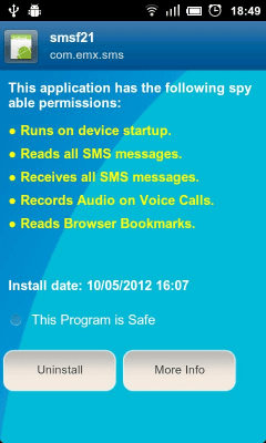 Скриншот приложения Anti Spy Mobile Free - №2