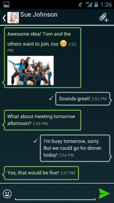 Скриншот приложения mysms - Tron Theme - №4
