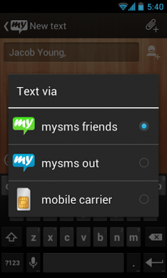 Скриншот приложения mysms - Wooden Theme - №4