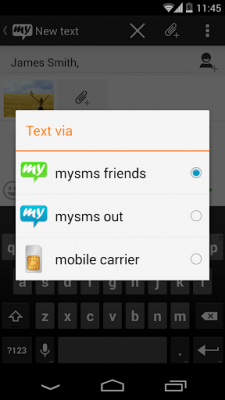 Скриншот приложения mysms - KitKat Theme - №4