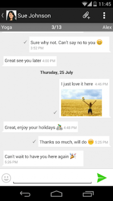 Скриншот приложения mysms - KitKat Theme - №5