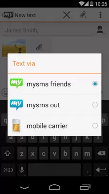 Скриншот приложения mysms - Orange & White Theme - №2