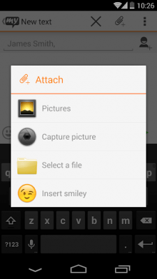 Скриншот приложения mysms - Orange & White Theme - №4