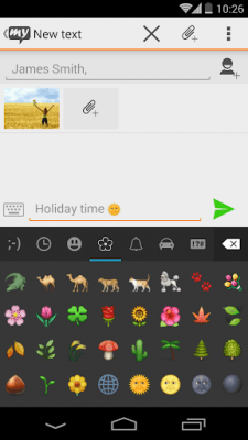 Скриншот приложения mysms - Orange & White Theme - №5