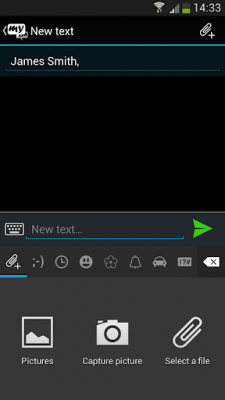 Скриншот приложения mysms mirror - Dark Theme - №4