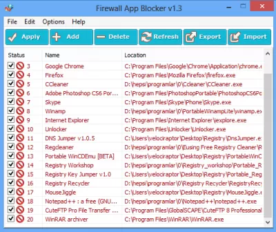 Скриншот приложения Firewall App Blocker - №1