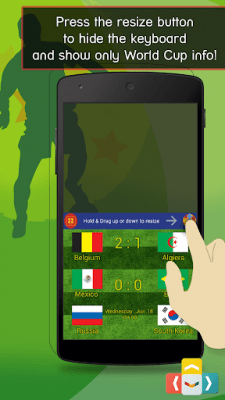 Скриншот приложения World Cup Live Online Keyboard - №2