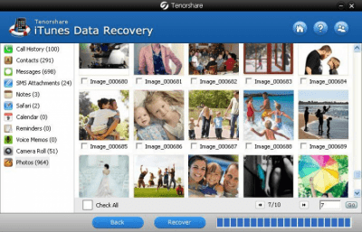 Скриншот приложения iTunes Data Recovery - №2
