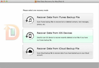 Скриншот приложения iPad Data Recovery for Mac - №1